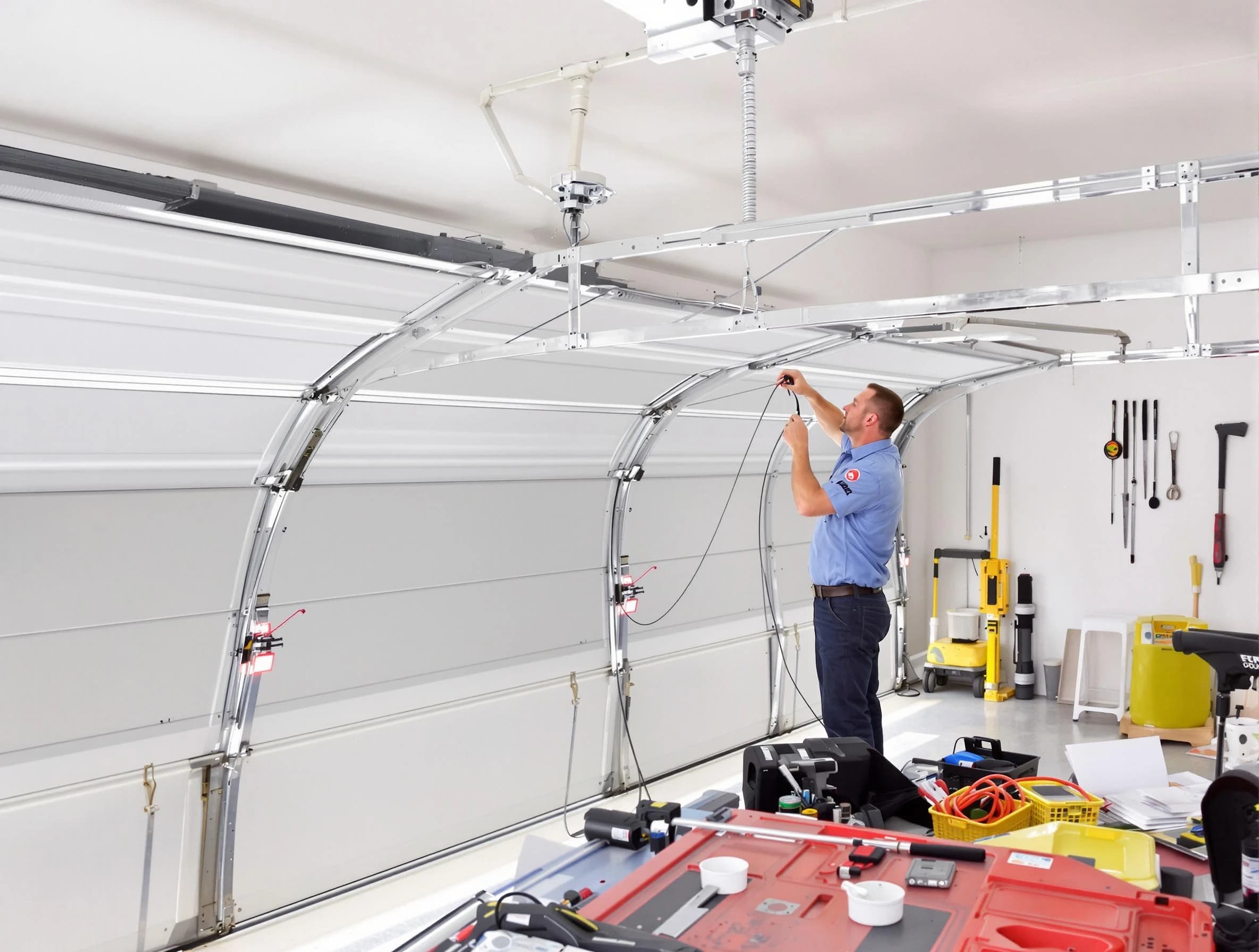 Garage door cable repair service by Johns Creek Garage Door Repair in Johns Creek