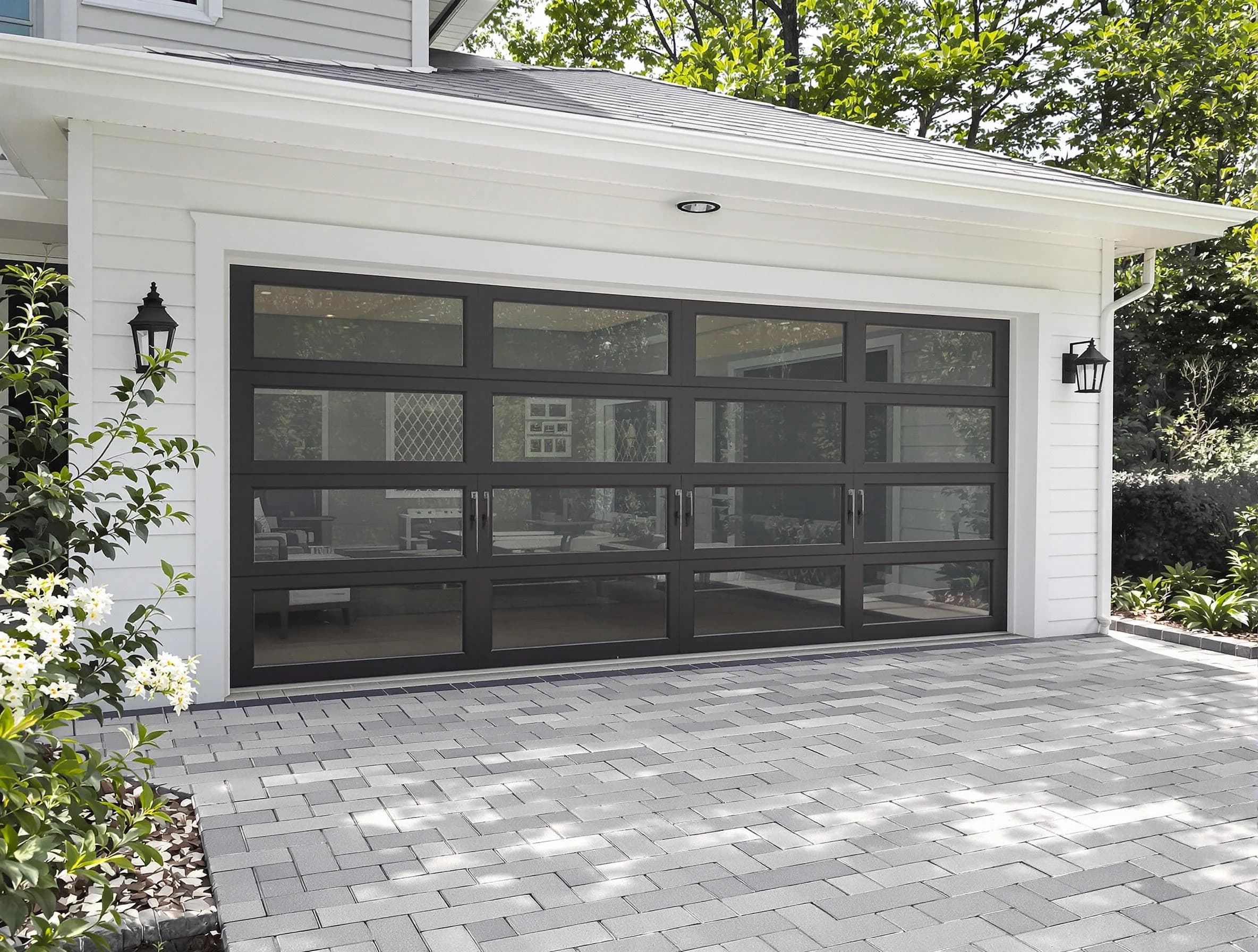 Johns Creek Garage Door Repair design specialist presenting custom garage door options to Johns Creek homeowner