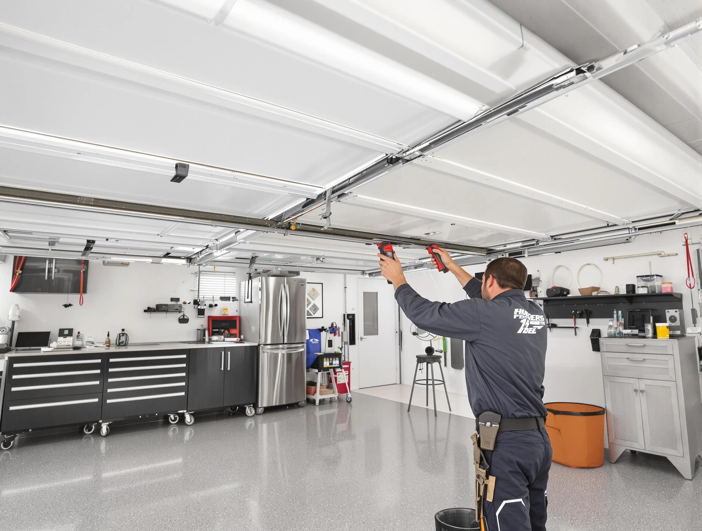 Overhead garage door repair service by Johns Creek Garage Door Repair in Johns Creek