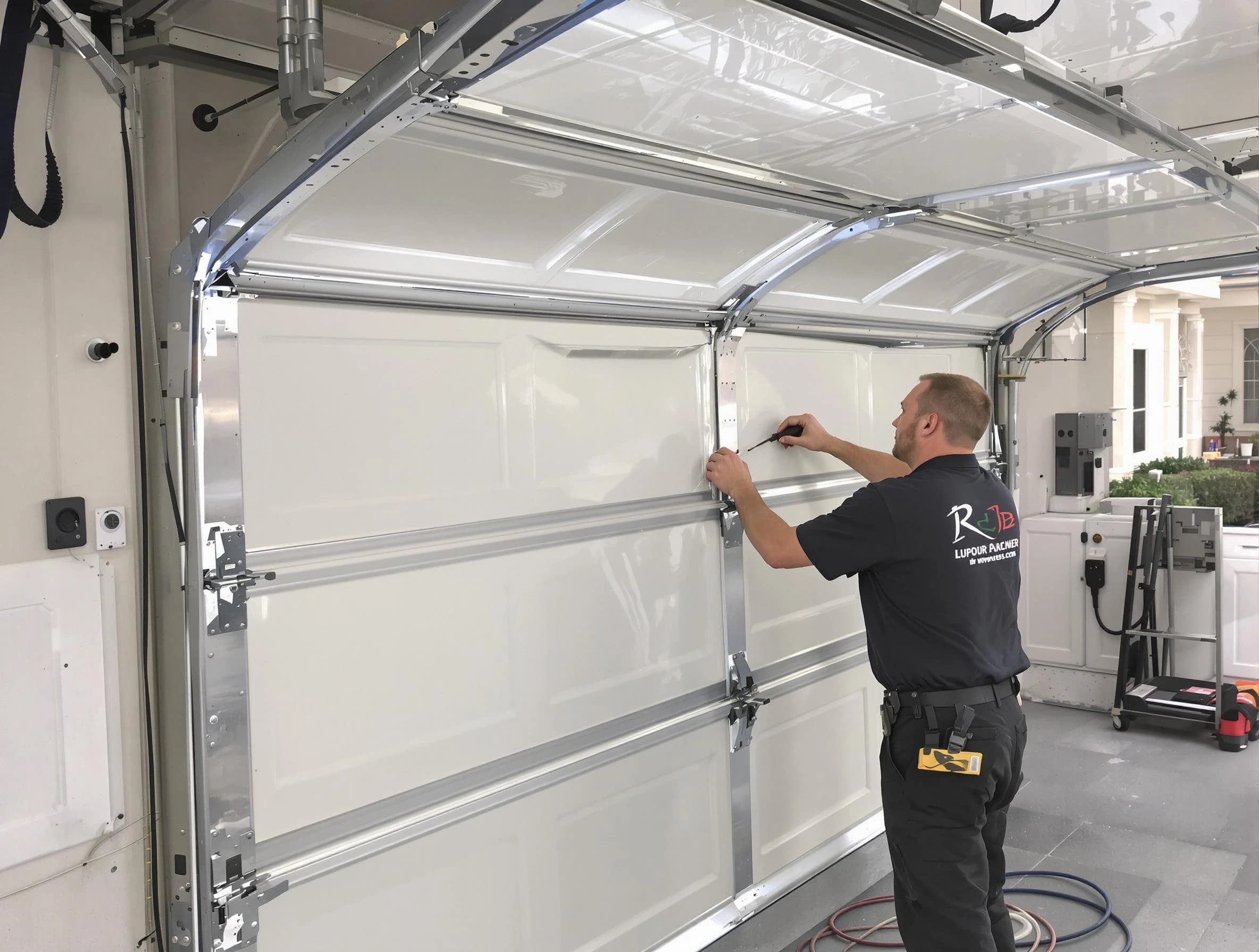 Johns Creek Garage Door Repair professional performing panel repair in Johns Creek