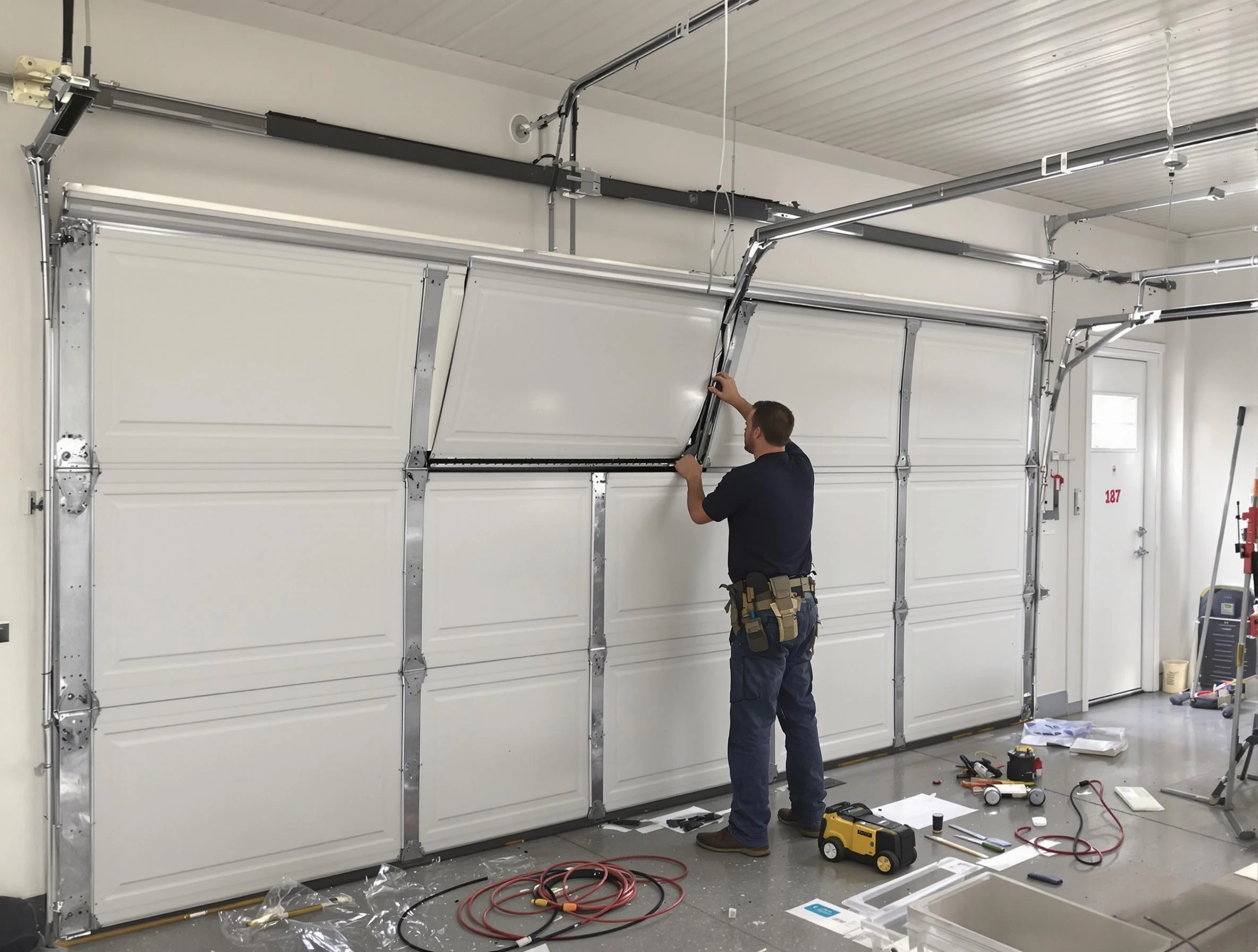 Garage Door Section Replacement in Johns Creek