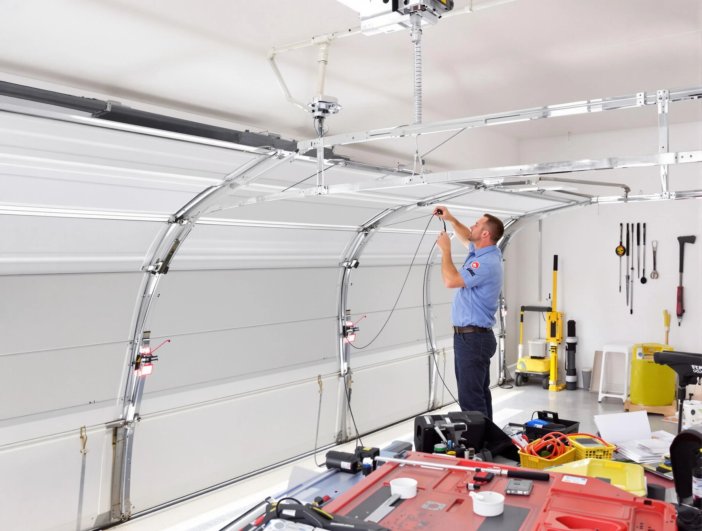 Garage door cable repair service by Johns Creek Garage Door Repair in Johns Creek