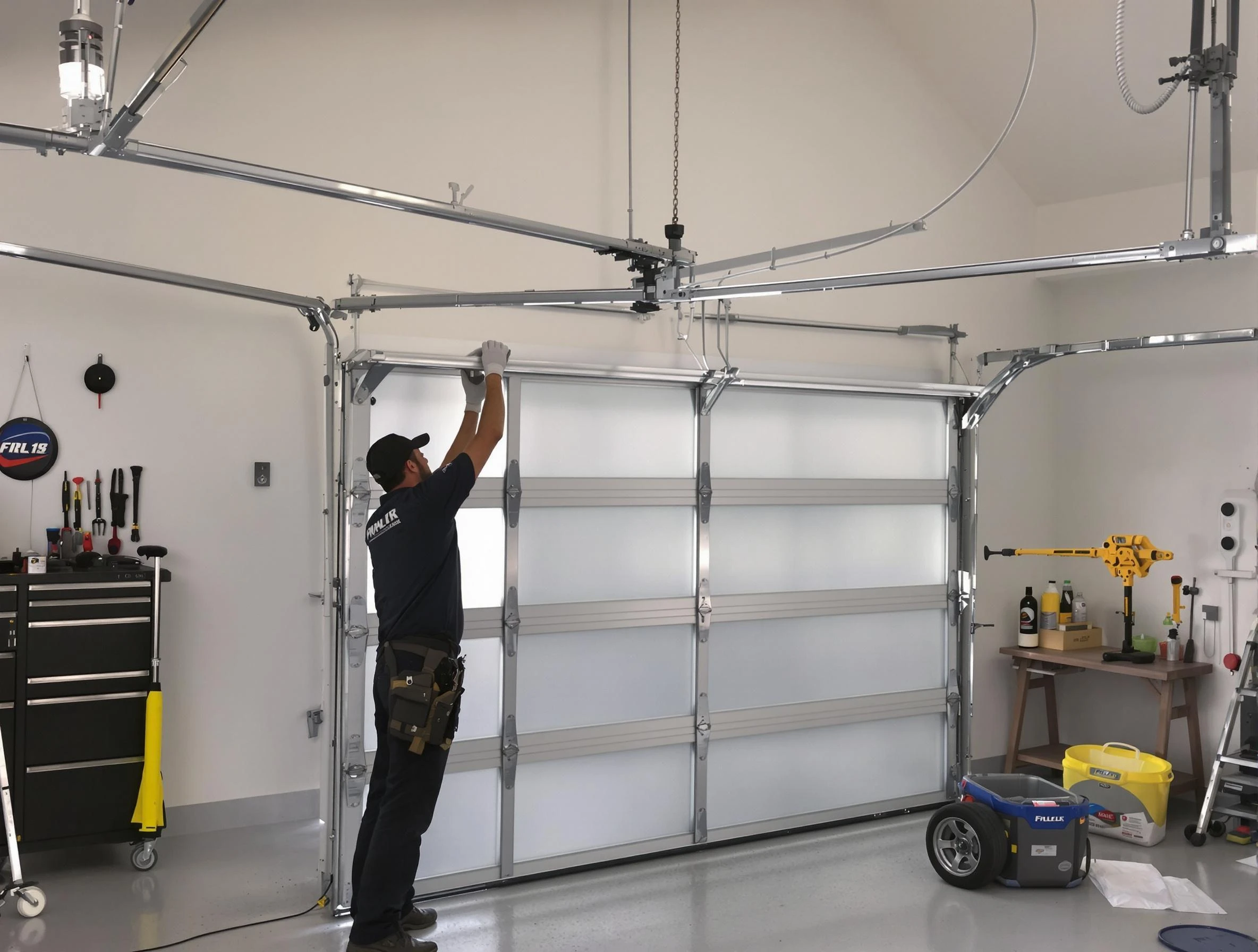 Johns Creek Garage Door Repair certified team performing precision garage door installation in Johns Creek