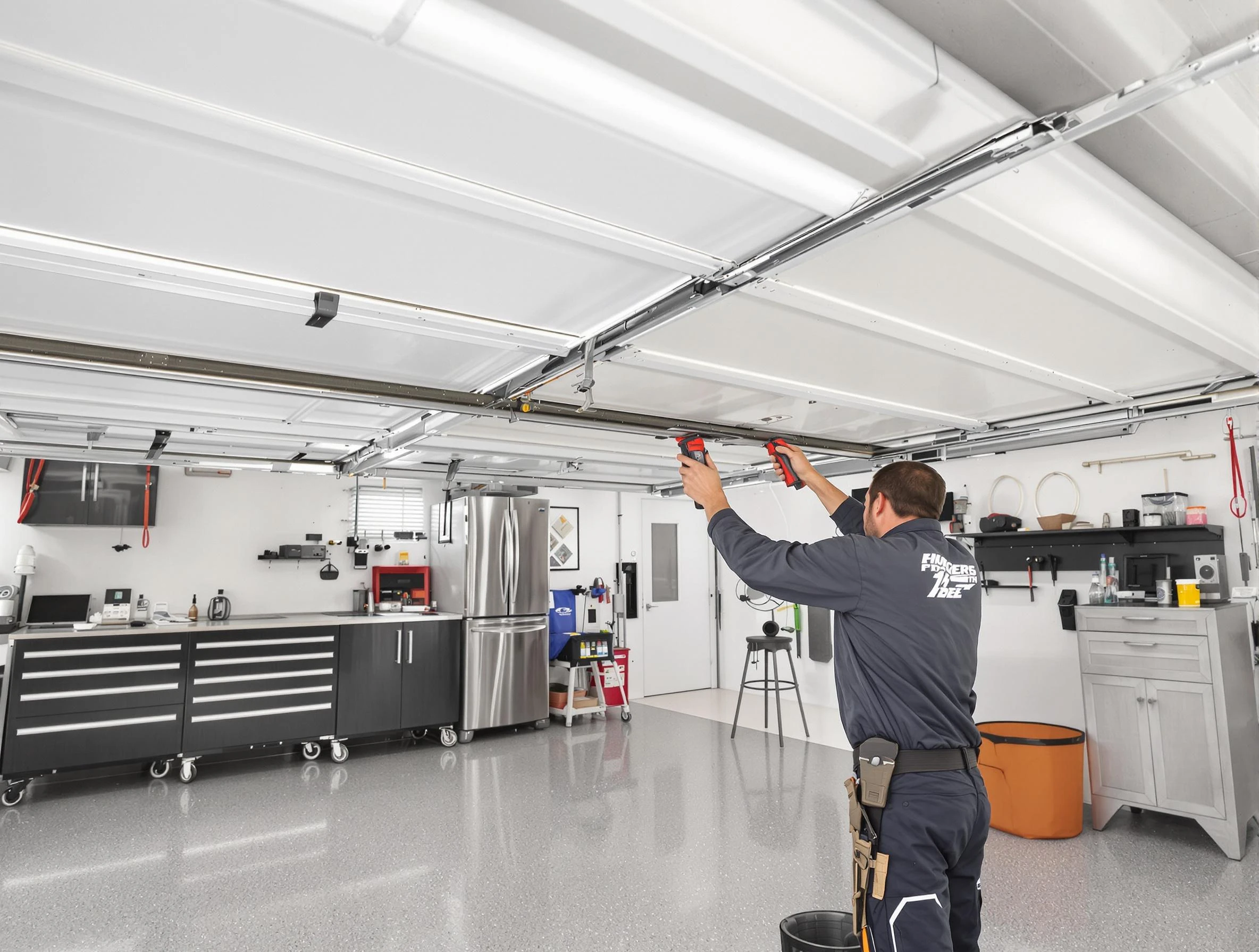 Overhead garage door repair service by Johns Creek Garage Door Repair in Johns Creek